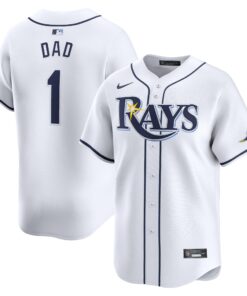 Tampa Bay Rays1 Dad Home Limited Jersey  White