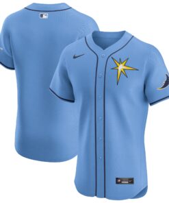 Tampa Bay RaysAlternate Vapor Premier Elite Patch Jersey  Light Blue