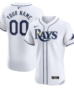 Tampa Bay RaysHome Elite Custom Jersey  White