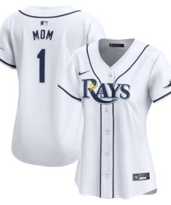 Tampa Bay RaysWomen_s 1 Mom Home Limited Jersey  White