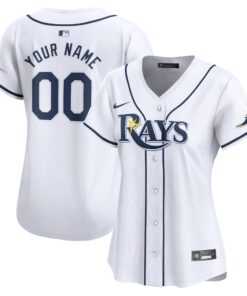 Tampa Bay RaysWomen_s Home Limited Custom Jersey  White