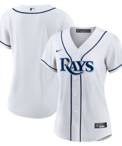 Tampa Bay RaysWomen_s Home Replica Team Jersey  White