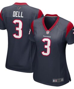 Tank Dell Houston Texans  Women_s Player Game Jersey  Navy