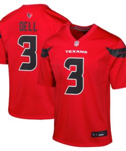 Tank Dell Houston Texans  Youth Alternate Game Jersey  Red