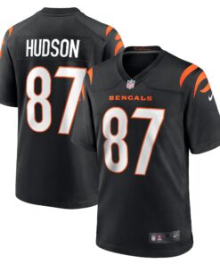 Tanner Hudson Cincinnati Bengals  Home Game Player Jersey  Black
