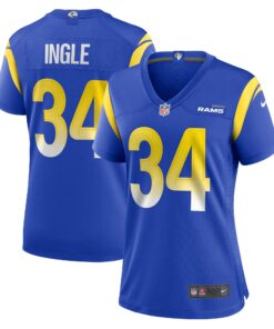Tanner Ingle Los Angeles Rams  Women_s Home Game Jersey  Royal