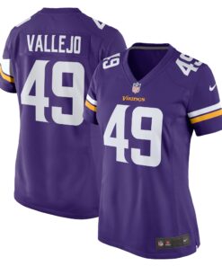 Tanner Vallejo Minnesota Vikings  Women_s Team Game Jersey  Purple
