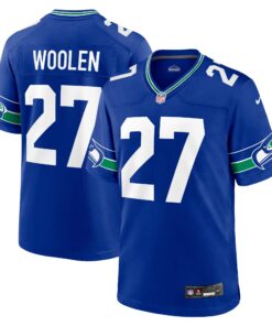Tariq Woolen Seattle Seahawks  Throwback Player Game Jersey  Royal