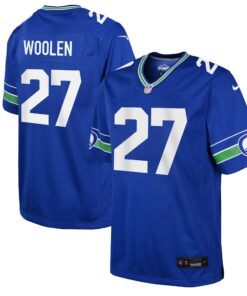 Tariq Woolen Seattle Seahawks  Youth Alternate Player Game Jersey  Royal