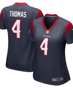 Tavierre Thomas Houston Texans  Women_s Team Game Jersey   Navy