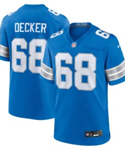 Taylor Decker Detroit Lions  Team Game Jersey   Blue