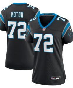 Taylor Moton Carolina Panthers  Women_s Team Game Jersey  Black