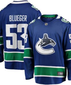 Teddy Blueger Vancouver Canucks Fanatics Home Breakaway Jersey  Blue