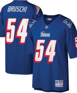 Tedy Bruschi New England Patriots Mitchell amp Ness Big amp Tall 1996 Retired Player Replica Jersey  Royal