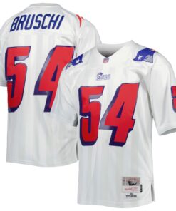 Tedy Bruschi New England Patriots Mitchell amp Ness Legacy Replica Jersey  White
