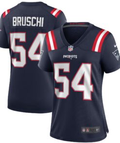 Tedy Bruschi New England Patriots  Women_s Game Retired Player Jersey  Navy