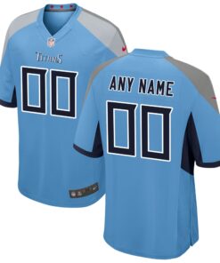 Tennessee Titans  Youth Alternate Custom Game Jersey  Light Blue