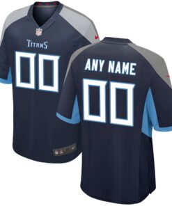 Tennessee Titans  Youth Custom Game Jersey  Navy