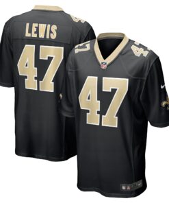 Terrell Lewis New Orleans Saints   Game Jersey   Black 1