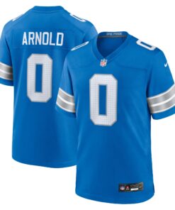 Terrion Arnold Detroit Lions  2024 NFL Draft First Round Pick Player Game Jersey  Blue