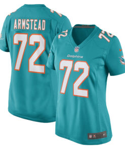 Terron Armstead Miami Dolphins  Women_s Game Jersey  Aqua