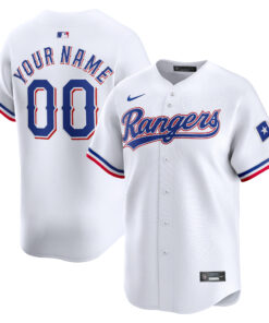 Texas RangersYouth Home Limited Custom Jersey  White