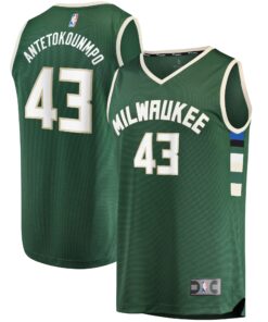 Thanasis Antetokounmpo Milwaukee Bucks Fanatics Fast Break Replica Player Jersey - Icon Edition - Hunter Green