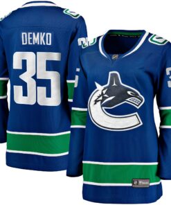 Thatcher Demko Vancouver Canucks Fanatics Women_s Home Breakaway Jersey  Blue