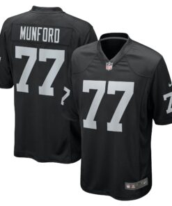 Thayer Munford Jr. Las Vegas Raiders  Team Game Jersey   Black