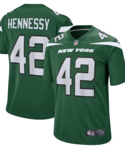 Thomas Hennessy New York Jets  Game Jersey  Gotham Green