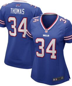Thurman Thomas Buffalo Bills  Women_s Game Retired Player Jersey  Royal