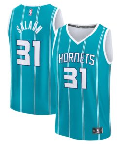 Tidjane Salaun Charlotte Hornets Fanatics Youth 2024 NBA Draft Fast Break Player Jersey - Icon Edition - Teal