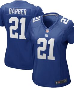 Tiki Barber New York Giants  Women_s Game Retired Player Jersey  Royal