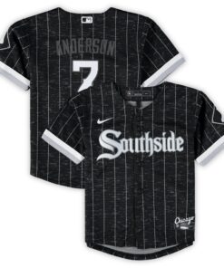 Tim Anderson Chicago White SoxInfant City Connect Script Replica Jersey  Black