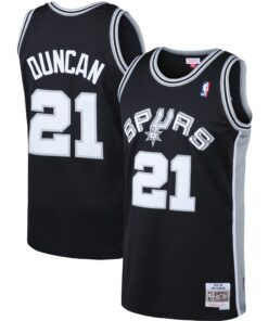 Tim Duncan San Antonio Spurs Mitchell &amp Ness 199899 Big &amp Tall Hardwood Classics Swingman Jersey - Black