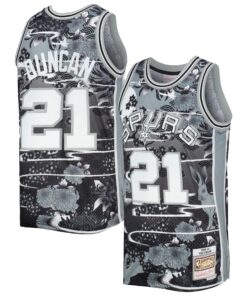 Tim Duncan San Antonio Spurs Mitchell &amp Ness 199899 Hardwood Classics Lunar New Year Swingman Jersey - Silver