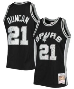 Tim Duncan San Antonio Spurs Mitchell &amp Ness 199899 Hardwood Classics NBA 75th Anniversary Diamond Swingman Jersey - Black