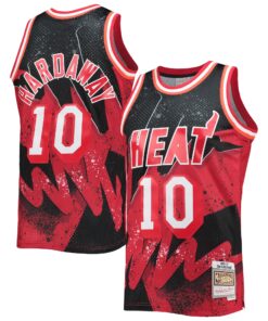 Tim Hardaway Miami Heat Mitchell &amp Ness Hardwood Classics 199697 Hyper Hoops Swingman Jersey - Scarlet