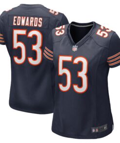 TJ Edwards Chicago Bears  Women_s Game Player Jersey  Navy
