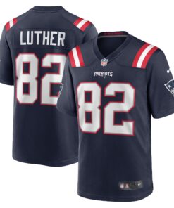 T.J. Luther New England Patriots  Team Game Jersey   Navy