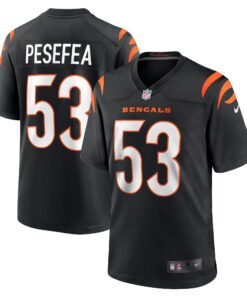 TJ Pesefea Cincinnati Bengals  Team Game Jersey   Black