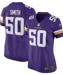 TJ Smith Minnesota Vikings  Women_s Home Game Player Jersey  Purple