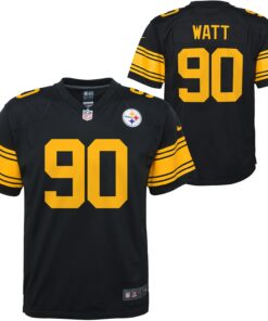 T.J. Watt Pittsburgh Steelers  Youth Game Jersey  Black 1