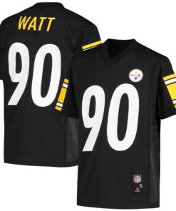 T.J. Watt Pittsburgh Steelers Youth Replica Player Jersey  Black