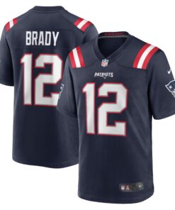 Tom Brady New England Patriots  Game Retired Player Jersey  Navy