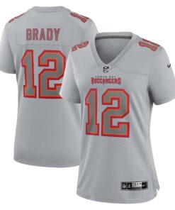 Tom Brady Tampa Bay Buccaneers  Women_s Atmosphere Fashion Game Jersey  Gray