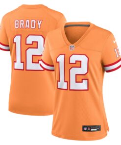 Tom Brady Tampa Bay Buccaneers  Women_s Player Jersey  Orange 1