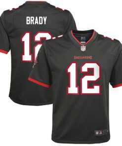 Tom Brady Tampa Bay Buccaneers  Youth Alternate Game Jersey  Pewter