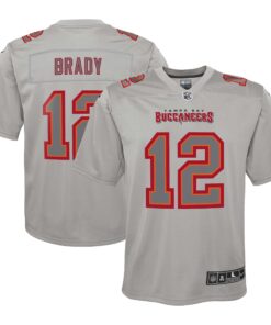Tom Brady Tampa Bay Buccaneers  Youth Atmosphere Game Jersey  Gray