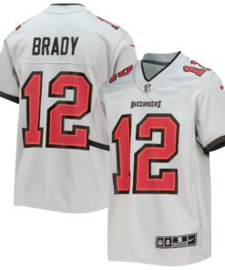 Tom Brady Tampa Bay Buccaneers  Youth Inverted Team Game Jersey  Gray